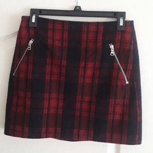 Wool mini skirt